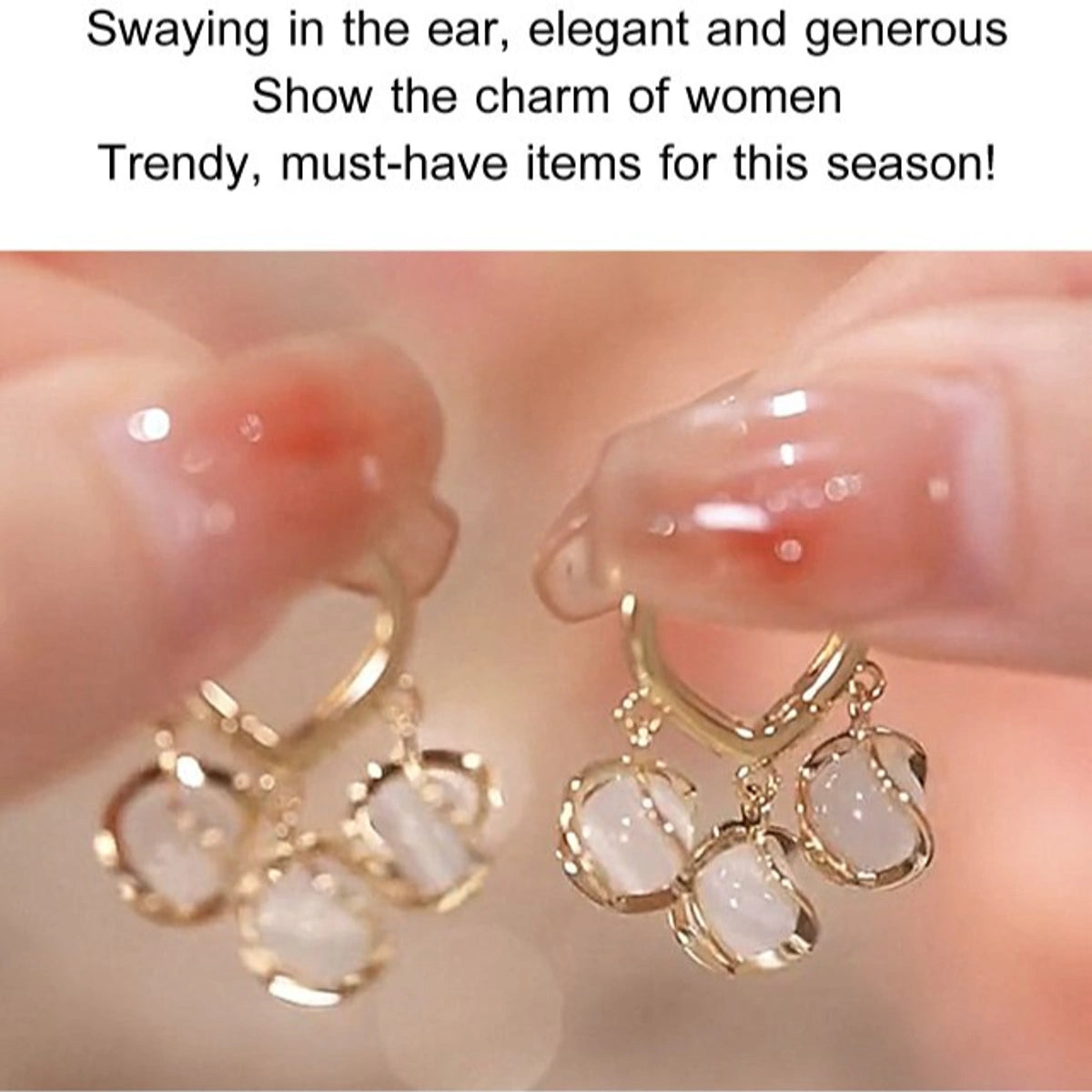 Elegant Floral Pearl Drop Earrings
