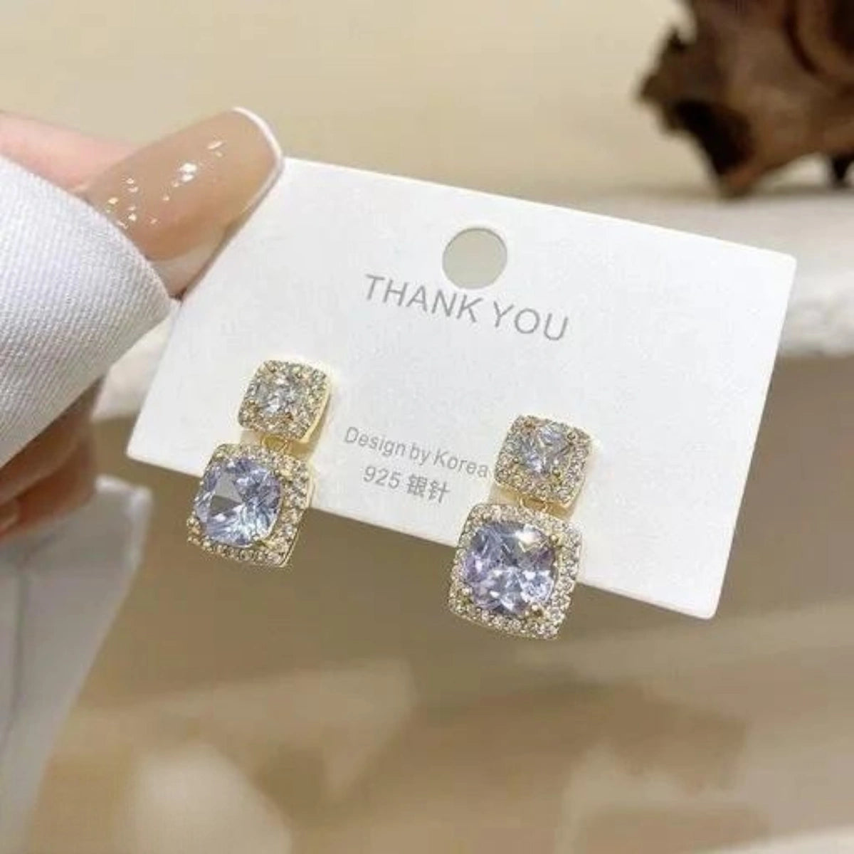 Luxury Crystal Double-Square Drop Earrings β¨ππ€
