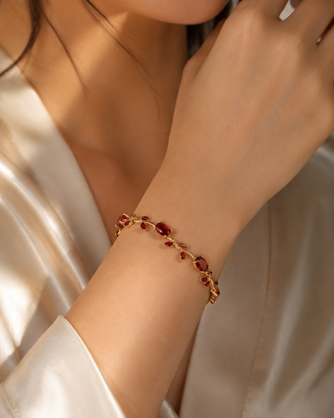 ❤️ Ruby Tulip Bracelet ❤️