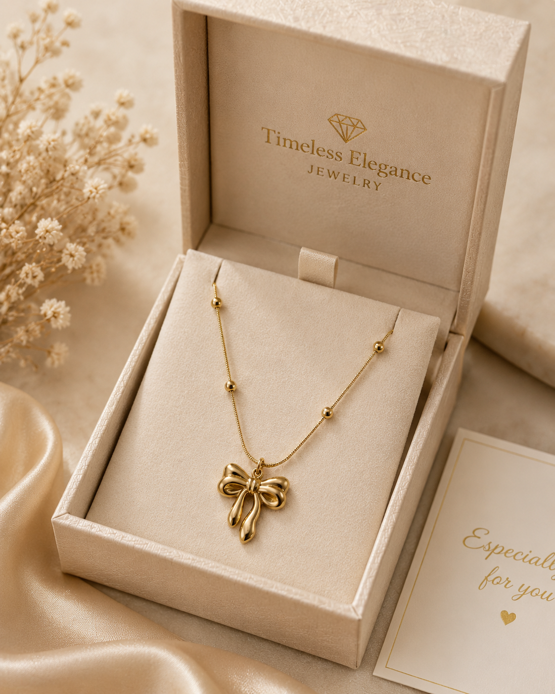 π Timeless Bow Necklace β Elegant Gift Edition π