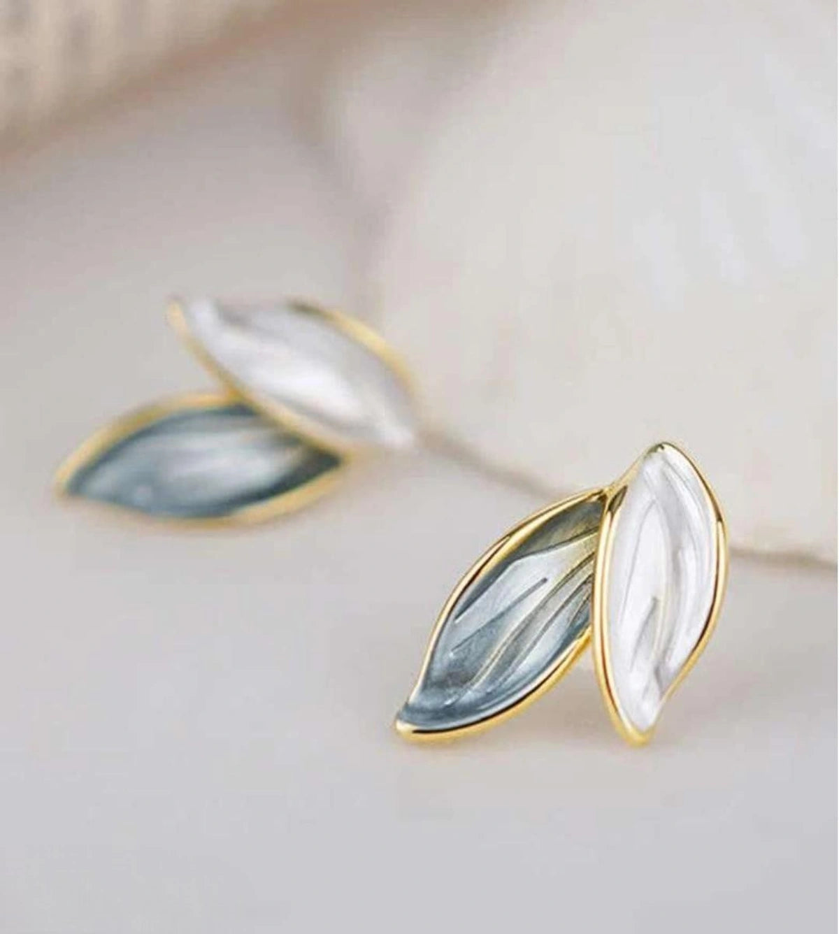 Elegant Leaf-Inspired Stud Earrings