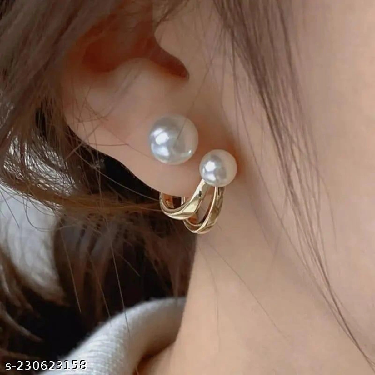 Classic Pearl Hoop Earrings