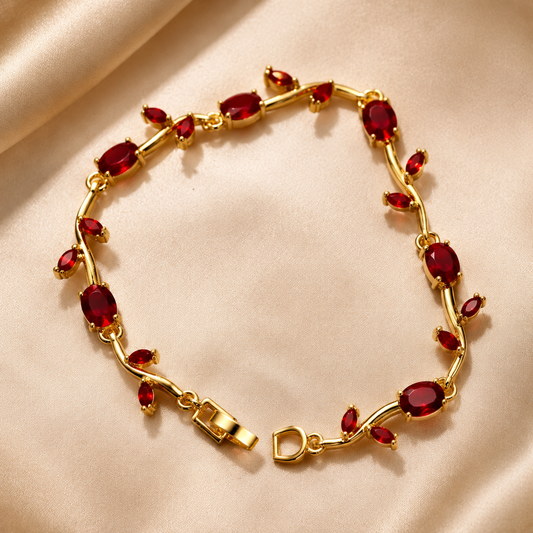 ❤️ Ruby Tulip Bracelet ❤️