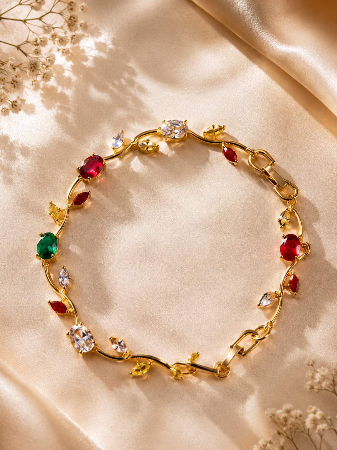 🌈 Rainbow Tulip Bracelet-18K Gold Plating 🌈