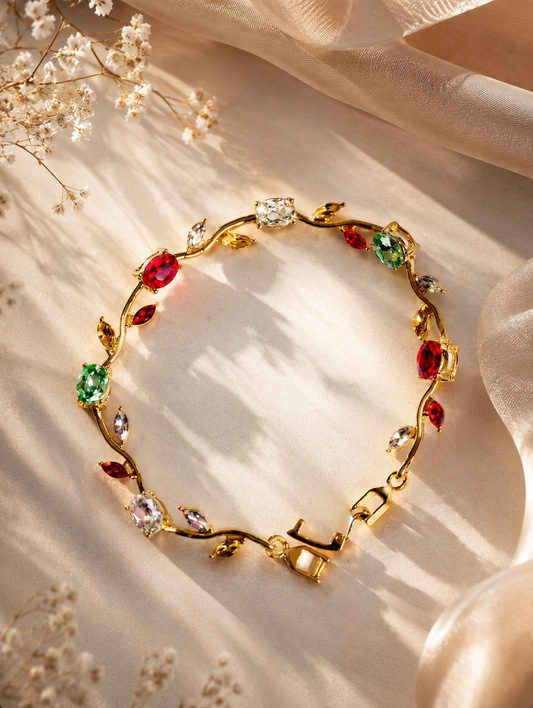 🌈 Rainbow Tulip Bracelet-18K Gold Plating 🌈