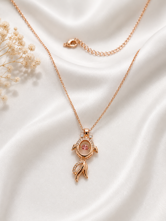 ✨ Gold Fish Rose Gold Necklace ✨