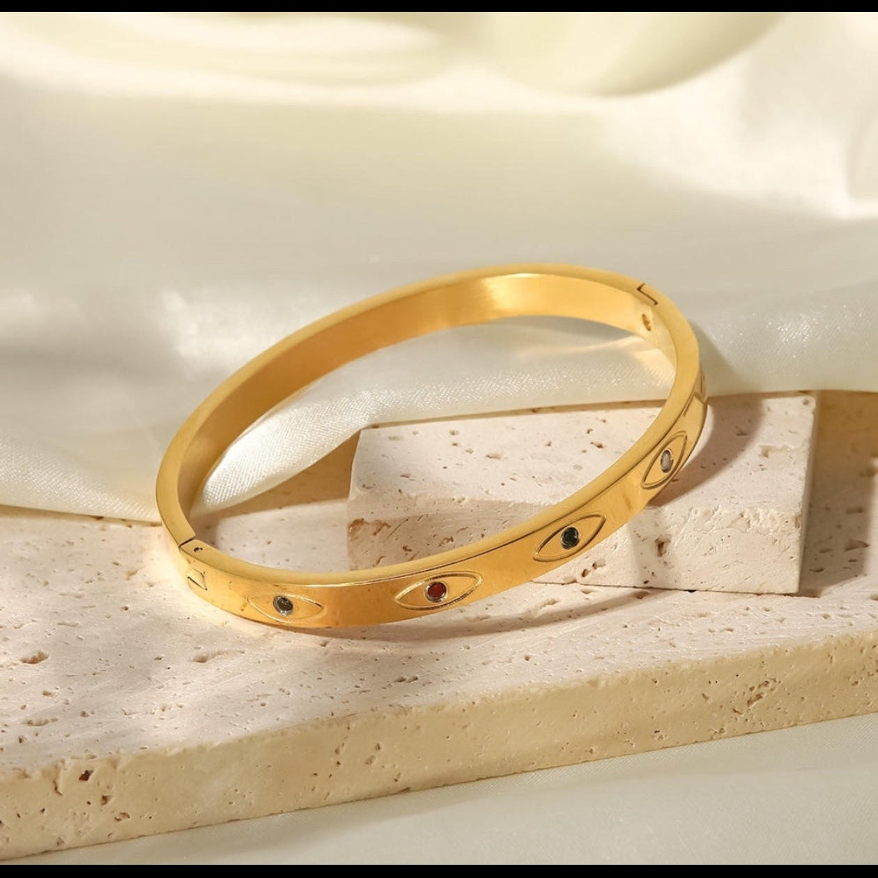 Aurora 18K Gold-Plated Evil Eye Bracelet