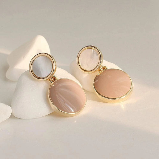 Elegant Blush Pearl Drop Earrings 🌸🤍✨