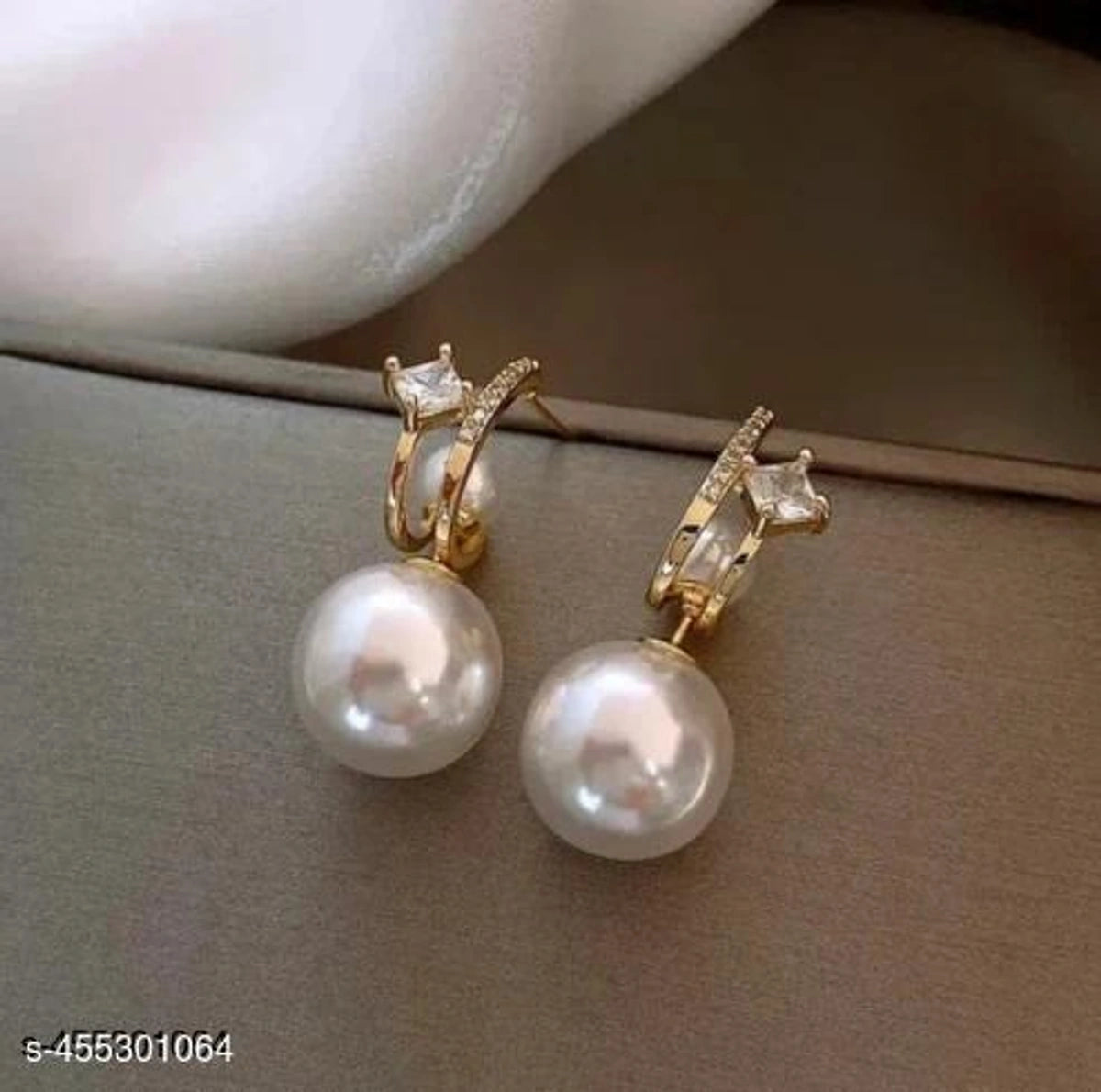 Classic Pearl Hoop Drop Earrings 🤍✨💎