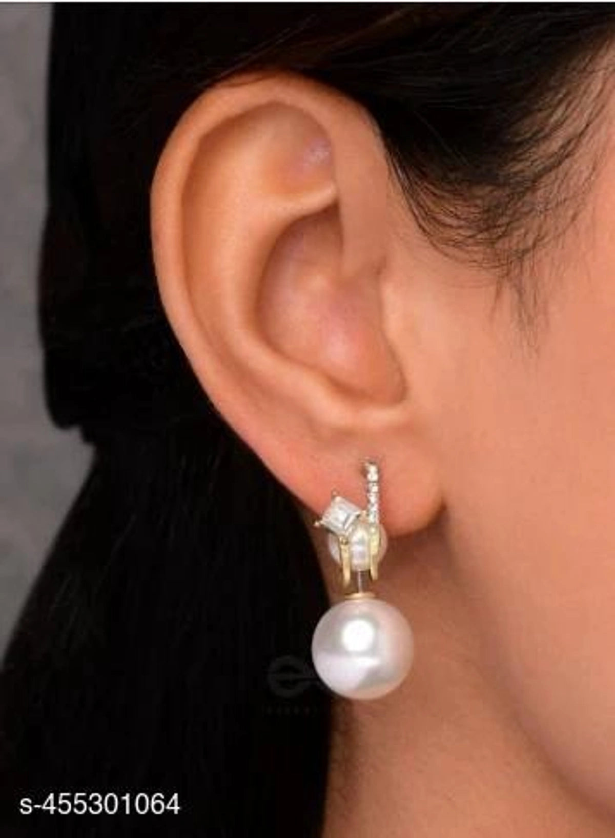 Classic Pearl Hoop Drop Earrings 🤍✨💎