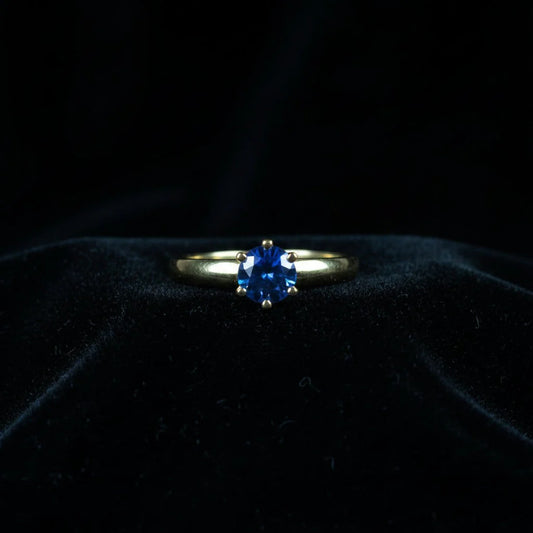 Lumiere Blue Solitaire Ring