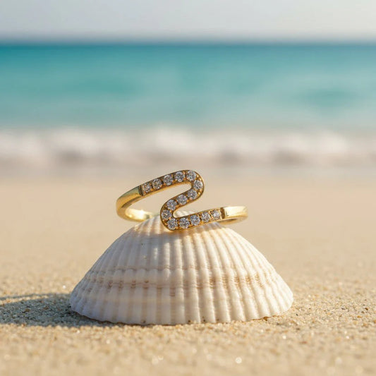 Lumiere Chevron Slim Ring